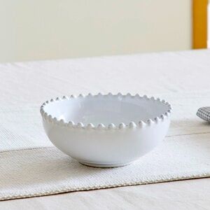 West Elm Costa Nova Pearl White Ceramic Bowl